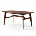 Tavolo da pranzo in legno massello marrone 160 x 80 x 75cm per uso interno