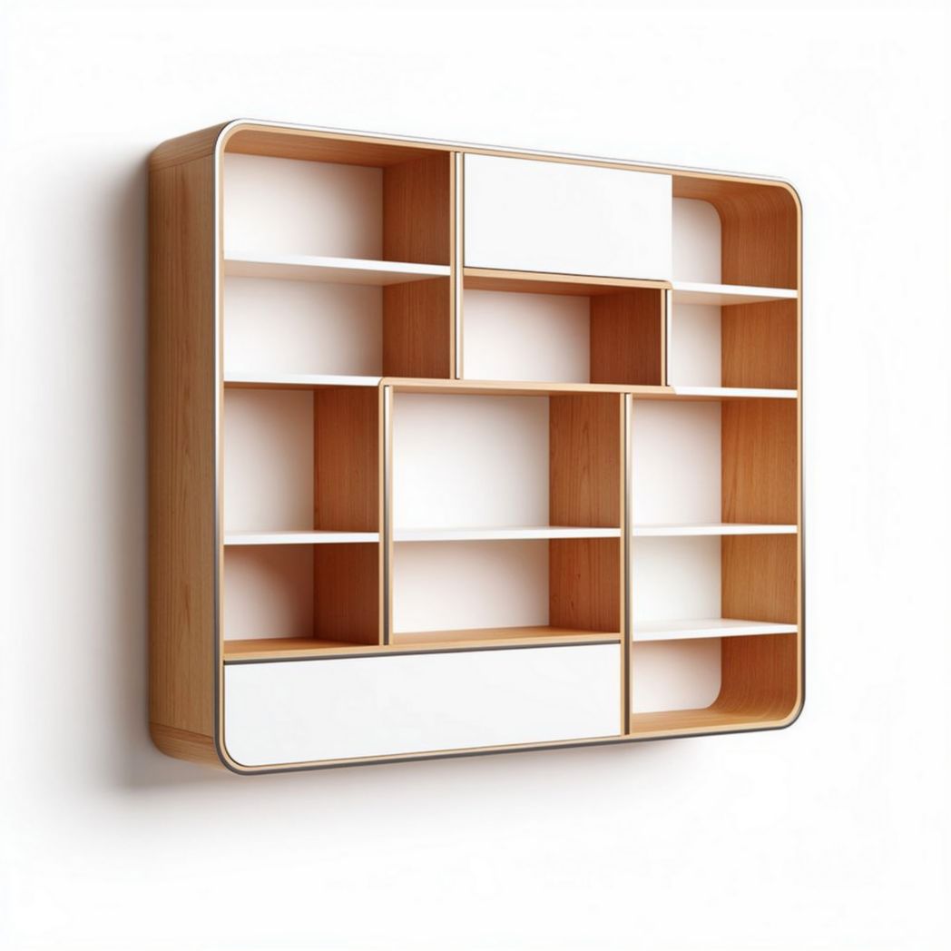 Libreria modulare in legno e MDF con dimensioni 120 x 100 x 20cm
